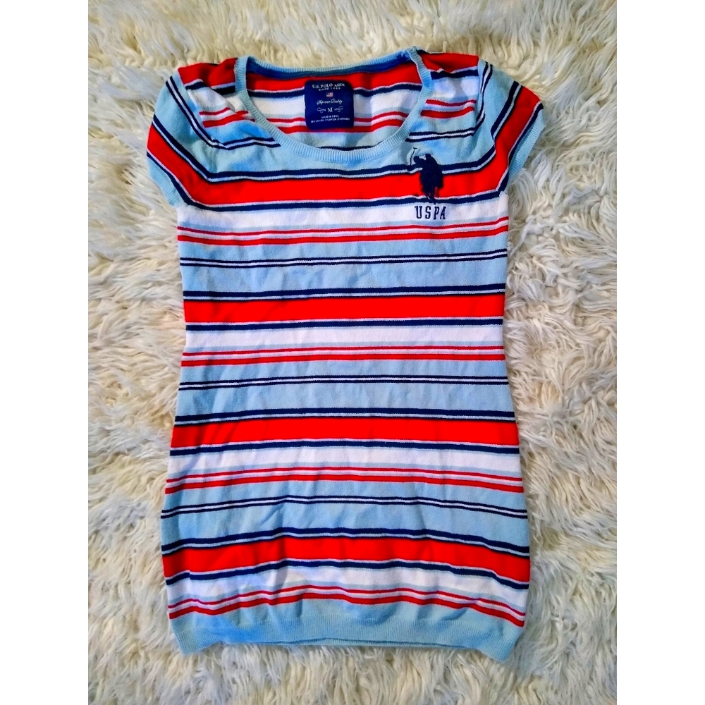 U.S. Polo Assn Stripe dress or long top Medium